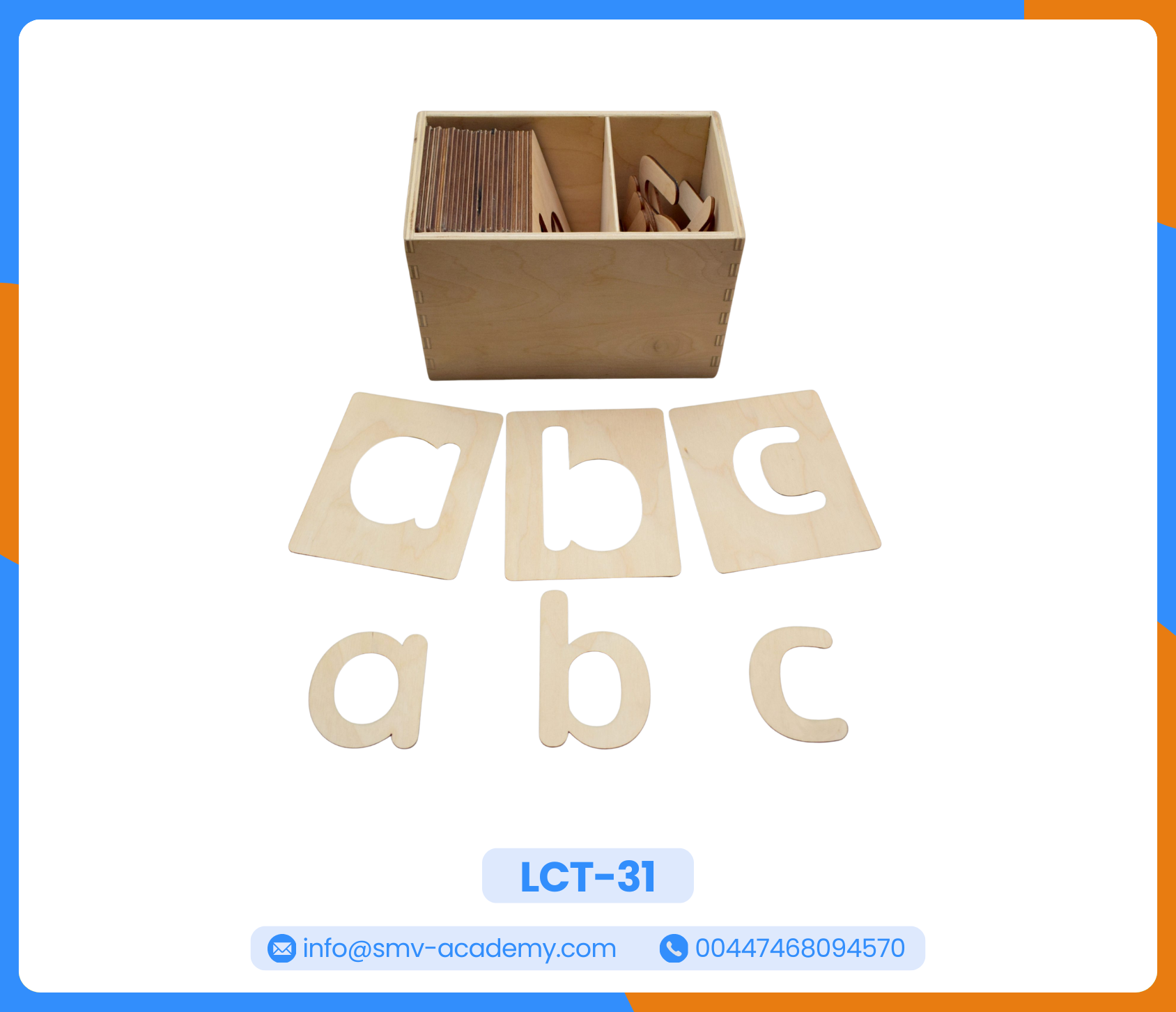 صندوق كروت الحروف الإنجليزية المفرغة